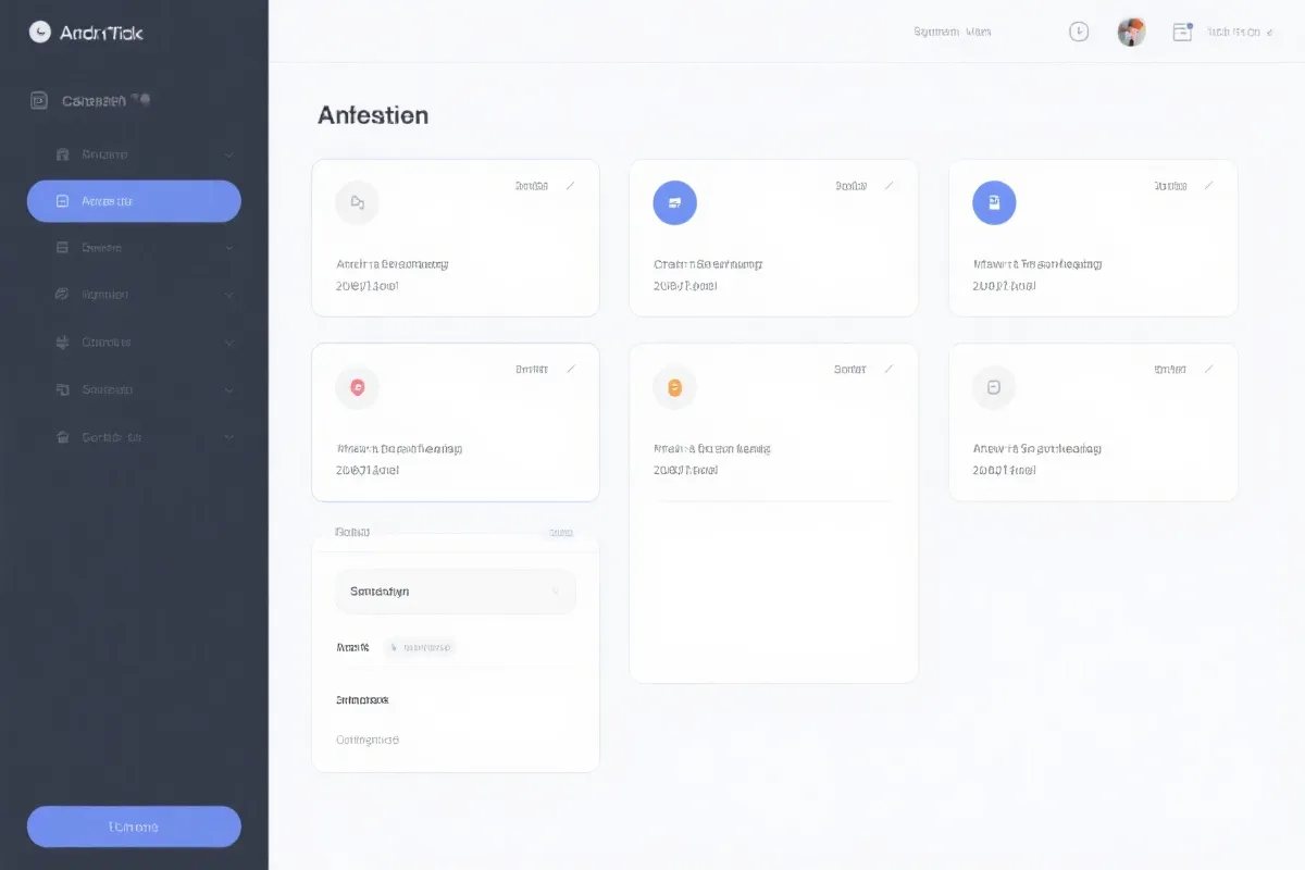 信息界面线框图，模块化卡片与标签设计